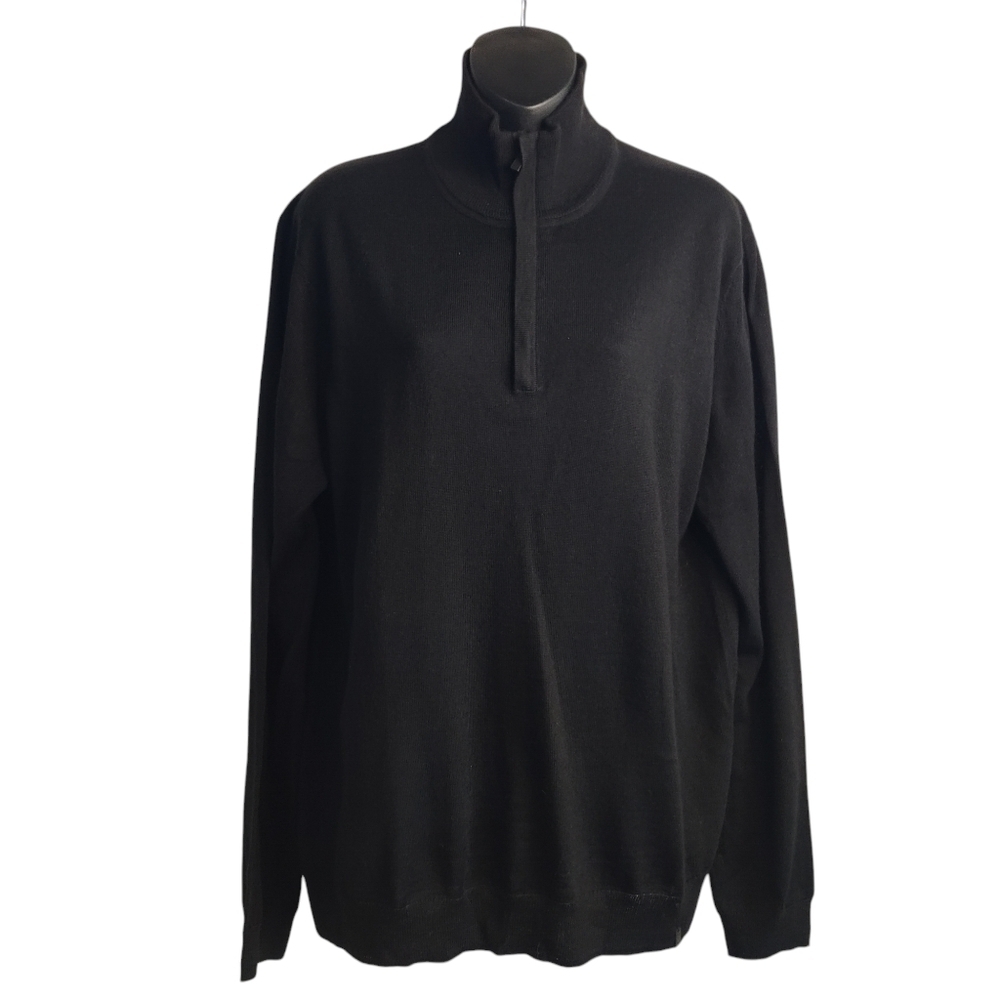 Calvin Klein Men's Black 1/4 Zipper Super Soft Sweater Size Large NWT